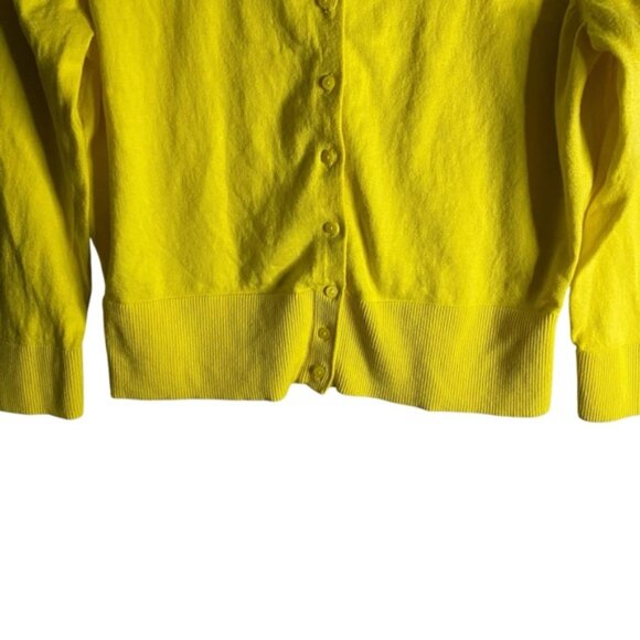 Hobbs London Women's Yellow Button-Down Sweater Cardigan - Picture 3 of 6